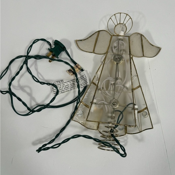 Vintage Capiz Shell Angel Tree Topper Lights Up By Kurt Adler - In Box - Picture 4 of 7